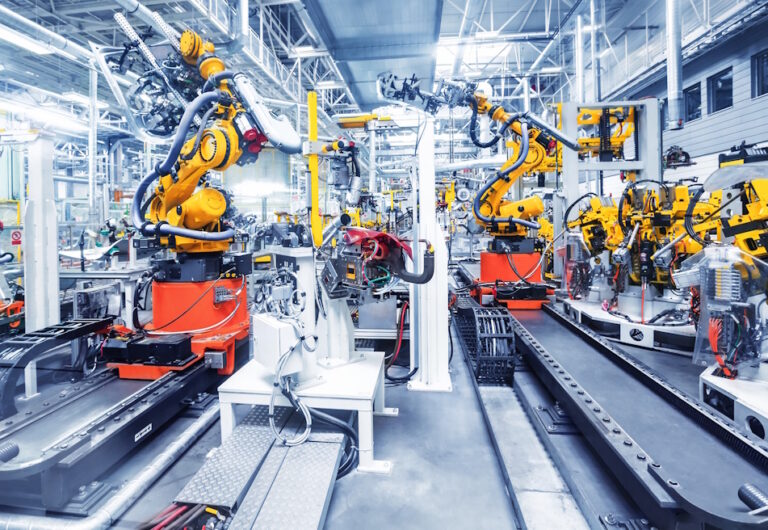 industrial line equipment in a warehouse