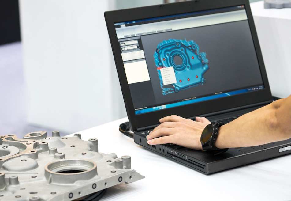 product designer working on computer